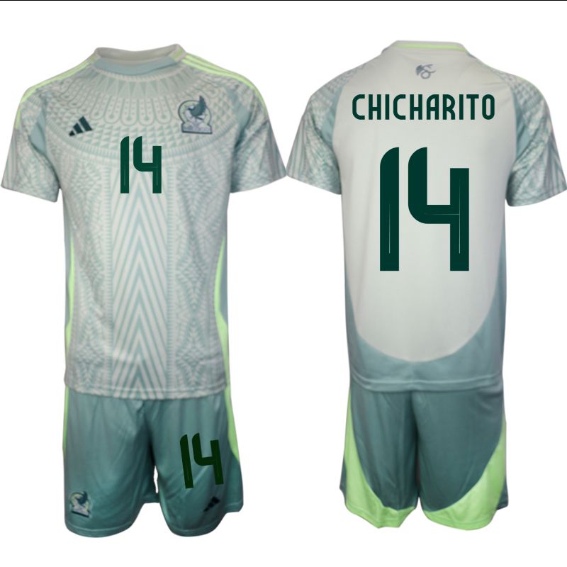 Men 2024-2025 Season Mexico away green 14 Soccer Jersey